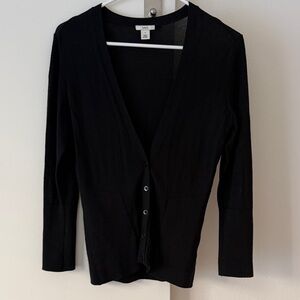 Lewit Women's Black V-Neck Cardigan